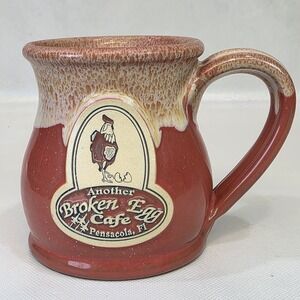 Another Broken Egg Cafe Pensacola Florida Deneen Pottery Red Drip Coffee Mug Cup